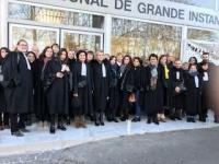 Les avocats de l'Essonne en grève ce 10 décembre 2018 contre la réforme de la justice